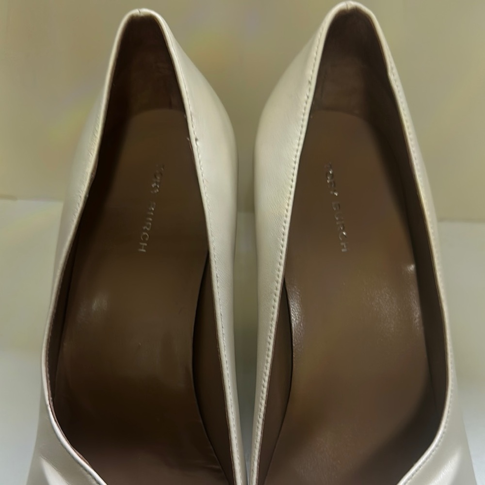 Tory Burch Sculpted Peep-Toe Pumps - Picture 3 of 10